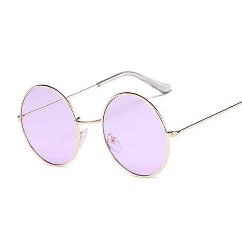 Lunettes De soleil en violet, cercle classique, Design ovale, marque à la mode, en alliage océan, pour femmes ► Photo 1/6