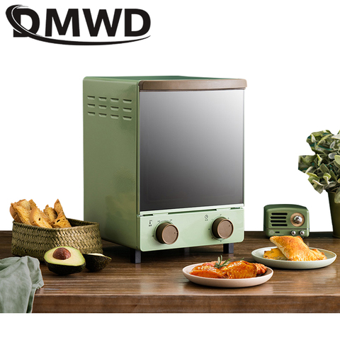 DMWD Mini four à Convection électrique Vertical boulangerie grille-pain minuterie 12L Biscuits biscuit gâteau Pizza pain petit déjeuner Machine de cuisson ► Photo 1/2