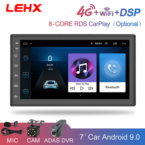 LEHX Autoradio 2 Din Android 9.0 voiture lecteur multimédia Autoradio 2din lecteur dvd pour Volkswagen Nissan Hyundai Kia toyota CR-V ► Photo 1/6