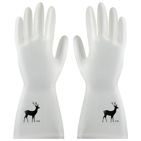 Gants de lavage de la vaisselle en latex imperméables en caoutchouc pour la maison, nettoyage de la cuisine durable, outils de lavage pour les corvées du ménage ► Photo 1/6