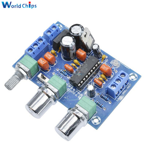 Panneau de préamplificateur XR1075 AC DC 12-15V, contrôle du Volume Audio, panneau de tonalité, puce BBE, préampli pour haut-parleur ► Photo 1/1