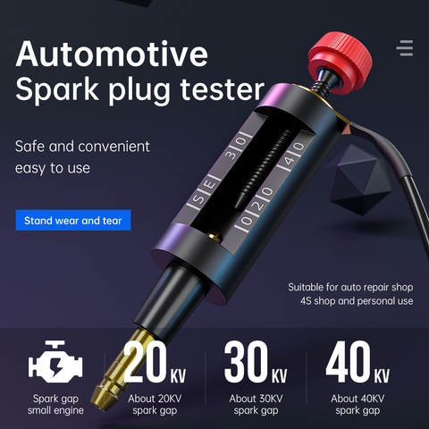 Accessoires de voiture testeur de bougie d'allumage système d'allumage bobine moteur Autos réglable testeur de bobine d'allumage outil de Test d'étincelle d'allumage ► Photo 1/6