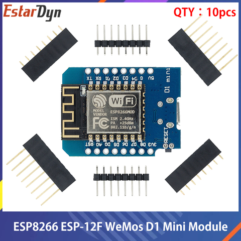 Mini carte de développement NodeMcu D1, 4 mo d'octets, Lua WIFI, basée sur ESP8266 WeMos, 10 pièces ► Photo 1/6