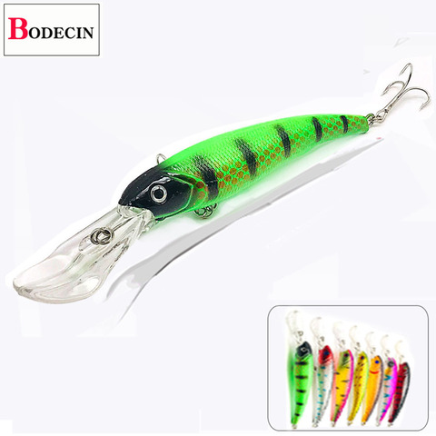 1 PIÈCES Leurres Pour La Pêche du Brochet/Leurre Dur Troller Swimbait Japon Roulement Jerkbait Crankbait Minnow 3D Yeux Grand Artificiel/Faux Appât ► Photo 1/6