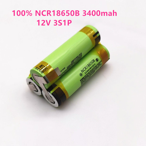 100% batterie originale NCR18650B 12V 16.8V 21V 25V NCR18650B 3400mah 20A courant de décharge pour batterie de tournevis shura ► Photo 1/6