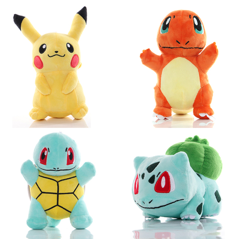 Poupée machine à griffes pokemones Charmander écureuil Bulbasaur poupée en peluche Eevee Mewtwo gabarits ronflement jouets en peluche cadeau de noël ► Photo 1/6