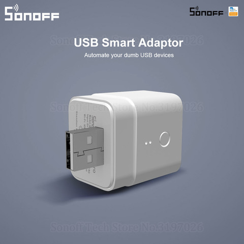 Itead Sonoff Micro 5V sans fil USB adaptateur intelligent Flexible Portable intelligent WiFi commutateur contrôle via l'application eWeLink Google Home Alexa ► Photo 1/6