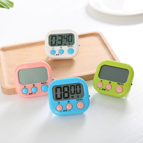 Minuterie de cuisine LCD numérique | Compte à rebours et de compte à rebours, horloge avec support magnétique pour alarme de cuisson d'œufs, nouvelle collection ► Photo 1/6