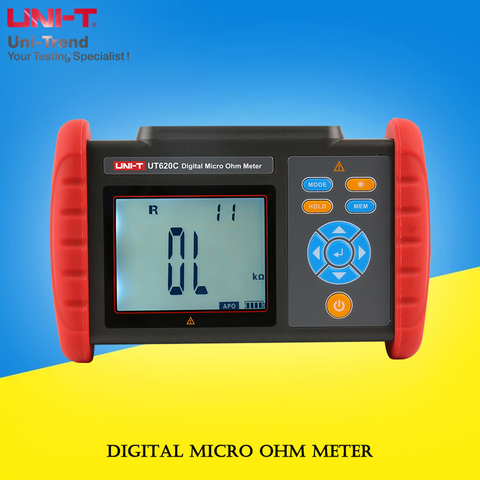 Micro Ohm mètre numérique portable de haute précision UNI-T UT620C, instrument de mesure de la résistance des fils de câbles/basse résistance cc ► Photo 1/6