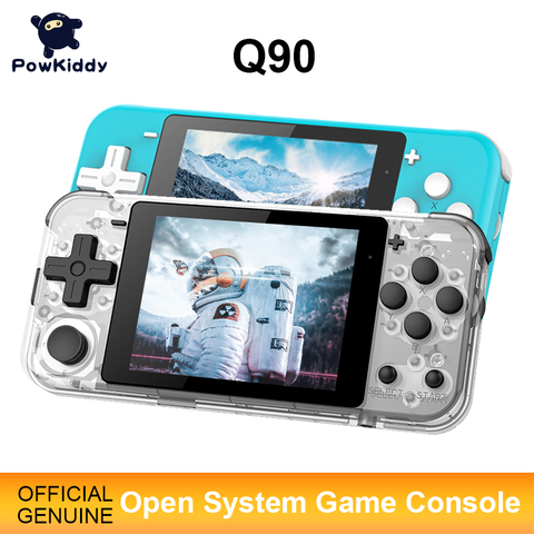 POWKIDDY Q90 3 pouces IPS écran console de poche double système ouvert console de jeu 16 simulateurs rétro PS1 enfants cadeau 3D nouveaux jeux ► Photo 1/6