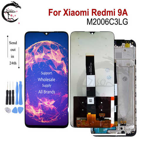 Ensemble écran tactile LCD avec châssis, 6.53 pouces, pour Xiaomi Redmi 9A 9C NFC M2006C3LG M2006C3MG ► Photo 1/6