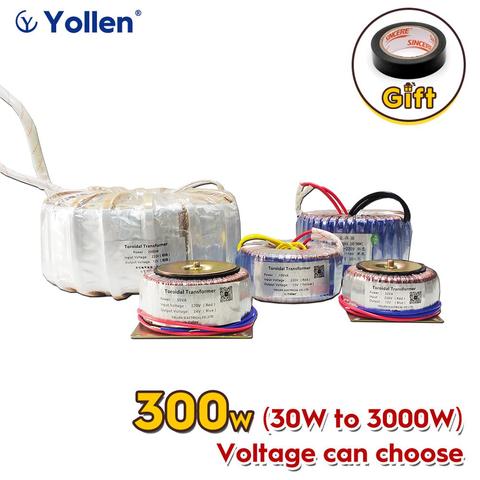 Transformateur de puissance toroïdal 300W à anneau, tension circulaire personnalisée, amplificateur de puissance Audio 220V/380V à 6V/9V/12V/15V/18V/24V/110 ► Photo 1/6