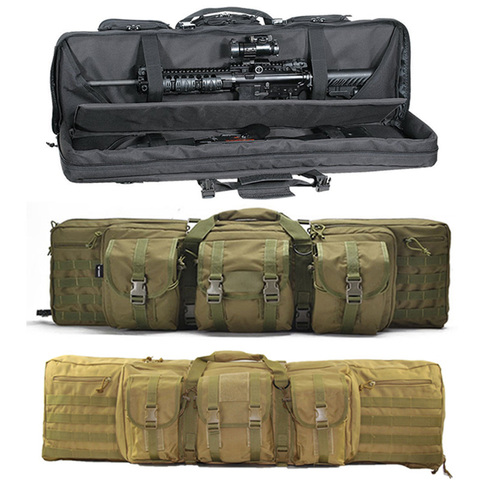 Militaire 36 47 pouces Double fusil pistolet sac carabine sac à dos pour M4a1 AK47 AR15 Airsoft pistolet Case Portable tir chasse sac ► Photo 1/6