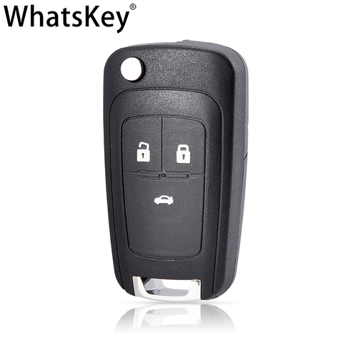 WhatsKey-clé télécommande à 3 boutons, pliable boîtier porte-clé, pour voiture Opel Vauxhall Astra H, Insignia J, Vectra C, Omega G, Corsa D ► Photo 1/6