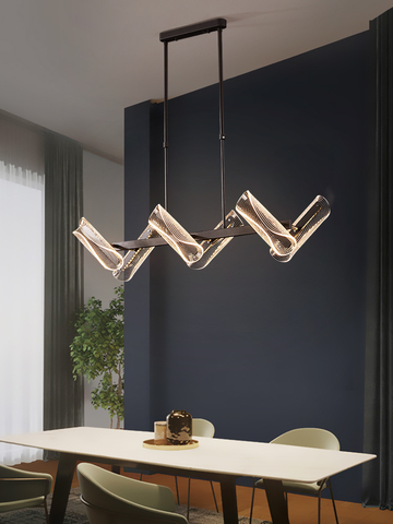 Lustre LED au Design moderne, lustre noir vintage pour chambre à coucher, salle à manger, salon, Restaurant, café, décoration intérieure de la maison ► Photo 1/6