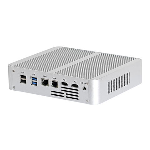 Mini PC windows 10, i5-1035g4/i7-1065g7, 10e Gen, ordinateur de bureau, avec ventilateur, double HDMI, double LAN, optique SD, SPDIF, 8 ports USB ► Photo 1/4