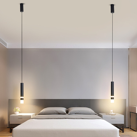 Plafonnier suspendu avec Long câble, design nordique moderne, luminaire blanc chaud, idéal pour un salon, une chambre à coucher ou un salon, LED ► Photo 1/6