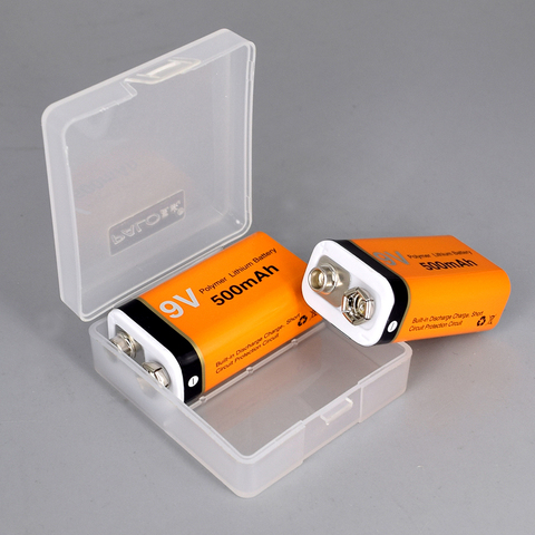 PALO 9V 6F22 batterie rechargeable lithium li-ion 500mAh batteries pour multimètre, guitare électrique etc. ► Photo 1/6