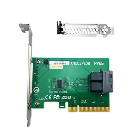 Ceacent NVMe contrôleur SSD Riser 12Gbs ANU02PE08 SFF8643 connecteur double Port PCIe X8 sff8643 à sff8639 ► Photo 1/6