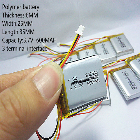 2022 nouvelles batteries batterie au lithium polymère 3.7 V,600 602535 peuvent être personnalisées en gros CE FCC ROHS MSDS certification de qualité ► Photo 1/6