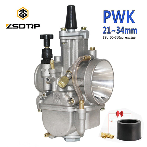 ZSDTRP 2T 4T universel Keihin Koso Oko moto PWK carburateur 21 24 26 28 30 32 34mm avec Jet de puissance pour moteur de course ► Photo 1/6