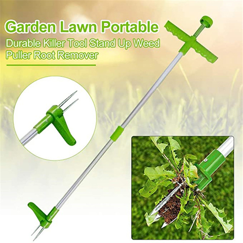 Arracheur de mauvaises herbes Portable pour pelouse de jardin, désherbant d'extérieur, outil Portable à longue manche, support en aluminium léger ► Photo 1/6