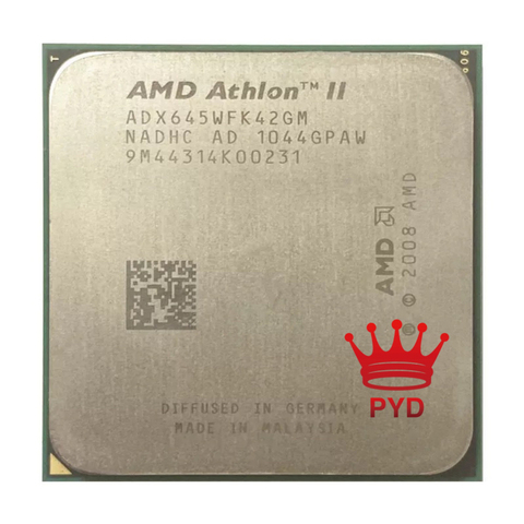 AMD Athlon II X4 645, CPU Quad Core 3.1 go AM3 630 broches, Socket AM3 X4 635/X4 640/X4 620 ► Photo 1/2
