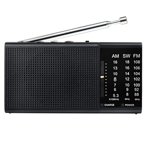 Petite radio multibande Portable avec lecteur MP3 USB/TF et batterie rechargeable ► Photo 1/6