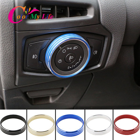 Phares avant de voiture phares bouton de commutation bouton couvercle garniture pour Ford Focus 2 3 MK4 Kuga Escape 2012 - 2022 accessoires ► Photo 1/6