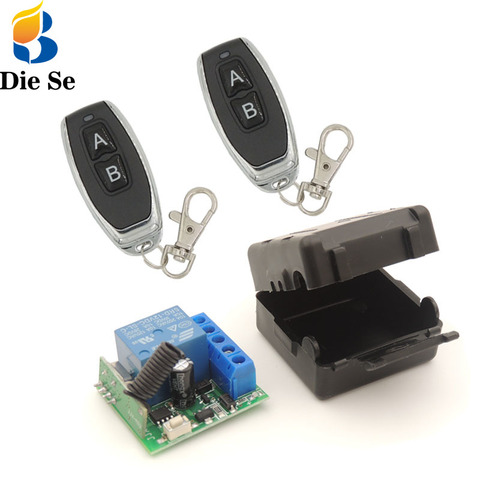 Diese rf relais 12v télécommande 433 Mhz universel sans fil relais récepteur rf émetteur 433 Mhz télécommande bricolage Smart ► Photo 1/6