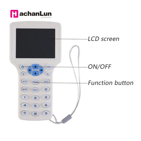 Copieur RFID 10 fréquences en anglais, lecteur IC, graveur M1 13.56MHZ, programmateur chiffré USB NFC ► Photo 1/6