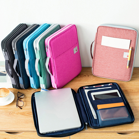 Sacs pour documents, multifonctionnel, pochette de classement pour documents, pochette Portable en tissu Oxford étanche, fourre-tout organisé pour cahiers, stylos, matériel d'ordinateur ► Photo 1/6