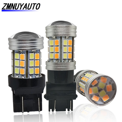 2 pièces 1157 BAY15D P21/5W Led T20 7443 W21/5W, ampoule Led bicolore voiture clignotant T25 3157 P27/7W, lumière blanche jaune 12V ► Photo 1/6