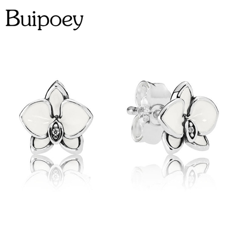 Buipoey – boucles d'oreilles en forme d'arbre de la paix pour femme, accessoire classique en forme d'arbre de vie, Magnolia, fleur légère, orchidée ► Photo 1/3