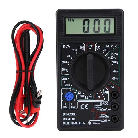 Multimètre numérique LCD DT830B AC/DC 750/1000V, voltmètre ammètre Ohm testeur haute sécurité ► Photo 1/6