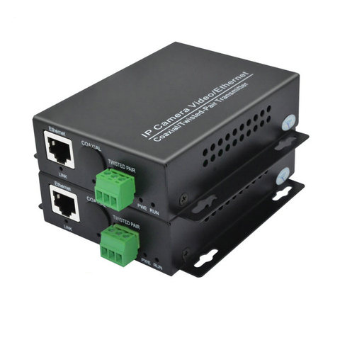 Une paire d'extension Ethernet sur convertisseur torsadé 2KM, pour caméras IP, transmetteur vidéo IP ► Photo 1/5