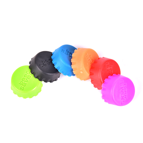 6 pièces Silicone bouchon de bouteille de bière réutilisation pratique coloré fuite libre pour vin bière boisson bouteille nouveauté scellant bouchon couverture ► Photo 1/5