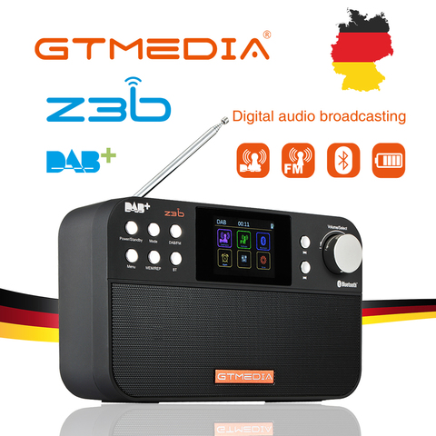 Enregistreur numérique portatif de Radio FM de GTmedia Z3B DAB 2.4 pouces TFT-LCD Support d'affichage couleur lecteur numérique de Bluetooth ► Photo 1/6