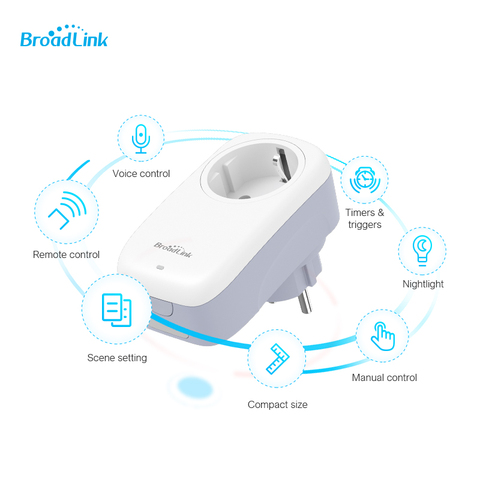 BroadLink SP4L-EU WiFi prise intelligente prise ue fonctionne avec Alexa, Google Home, Siri, IFTTT ► Photo 1/6