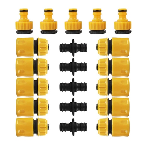 20 pièces ensemble de connecteur de tuyau d'arrosage, connecteur d'extrémité de tuyau de connecteur ► Photo 1/6