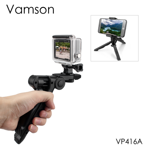 Vamson trépieds pour Go Pro accessoires caméra monopode support de téléphone ripod GoPro Hero 8 7 6 5 4 pour Xiaomi pour Yi noir VP416 ► Photo 1/6