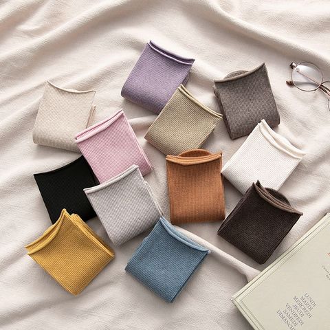 Chaussettes longues en coton pour femmes, de couleur, à la mode, déodorant sauvage, confortables, courtes, élastiques, respirantes, de mouvement, nouvelle collection ► Photo 1/6