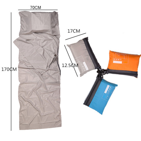 3 couleurs ultra-léger sac de couchage extérieur doublure Polyester pongé Portable pliant unique sacs de couchage Camping voyage pêche ► Photo 1/6