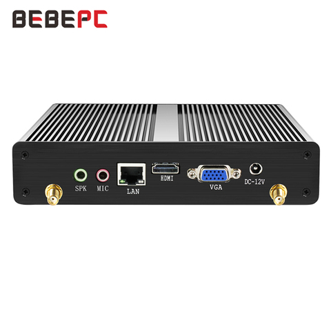 BEBEPC HTPC Mini PC Core i3 7100U i5 5287U 4200Y Pentium 4405U DDR3L HTPC WiFi Windows 10 minipc TV BOX ordinateur de bureau sans ventilateur ► Photo 1/6