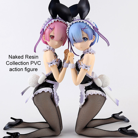 Collection de figurines de anime, échelle 1/4, Re:Life In A World différente de Zero Rem Ram, Bunny Ver enneeling, résine nue ► Photo 1/4