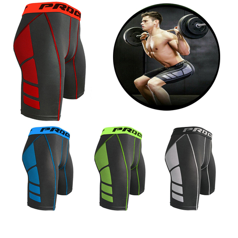 Shorts de course hommes Shorts de Compression séchage rapide Fitness Sport Shorts d'entraînement Fitness course Crossfit Shorts survêtement ► Photo 1/6