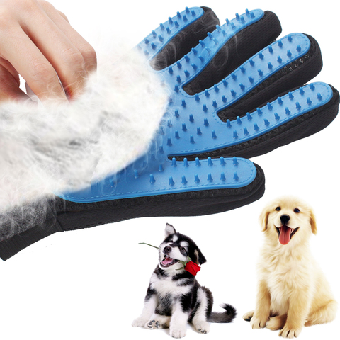 Gant pour animaux de compagnie chat toilettage gant chat cheveux desheding brosse gants chien peigne pour chats bain propre Massage épilateur brosse ► Photo 1/6