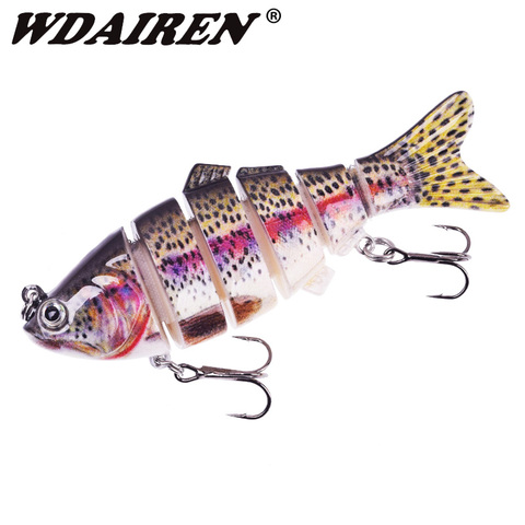 1 pièces Multi Jointed Swimbait coulant Wobblers leurres de pêche 9.5cm 20g dur artificiel appât manivelle pour brochet bar matériel de pêche ► Photo 1/6