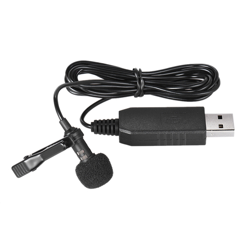 Andoer 150 cm Portable mini pince-sur Omni-Directionnel Stéréo micro usb Microphone pour ordinateur pc ► Photo 1/6