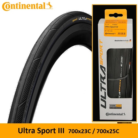 Continental – pneu Ultra Sport III pliable, pour vélo de route, de course, à adhérence Pure, 700x23c, 25c, 28c, Original ► Photo 1/6